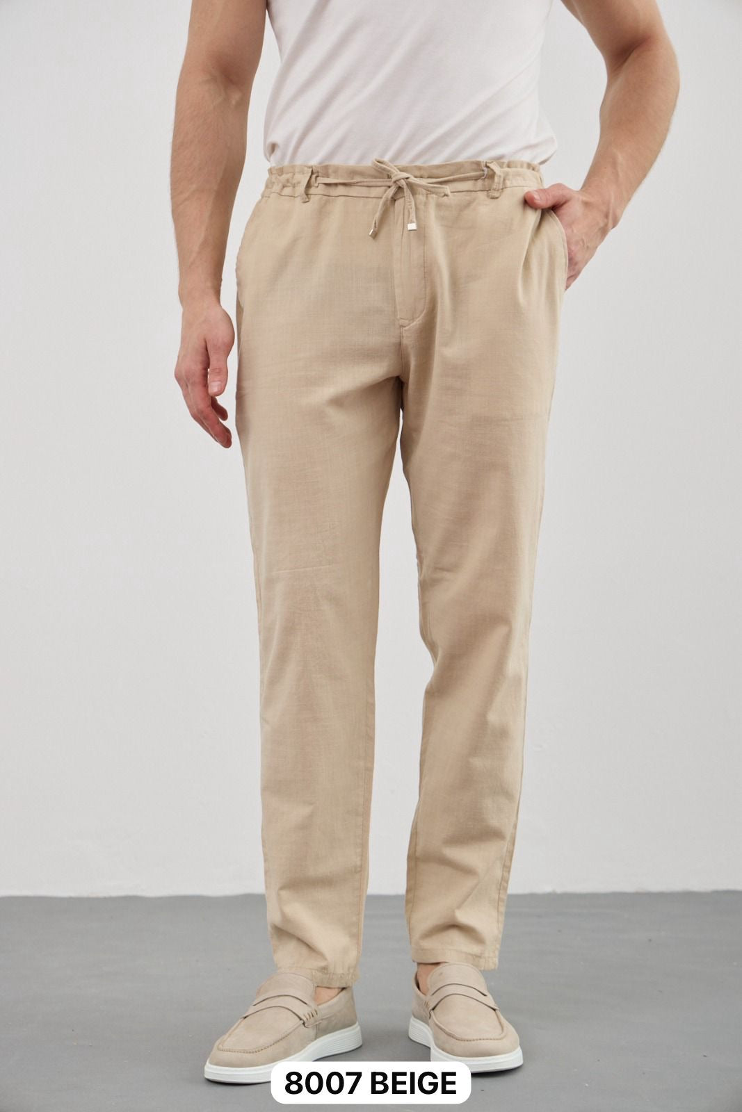 Pantalon beige décontracté